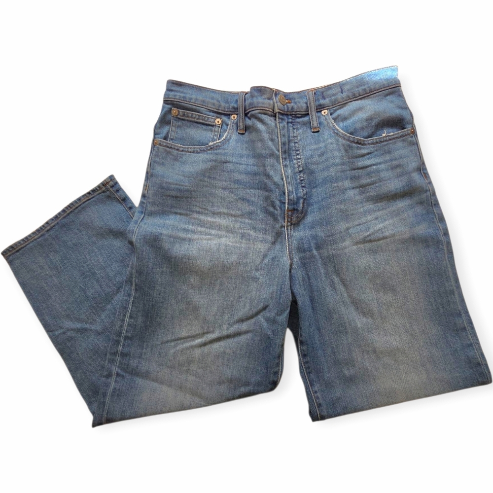 ☆Madewell Slim Wide-Leg Crop Denim Blue Jeans☆